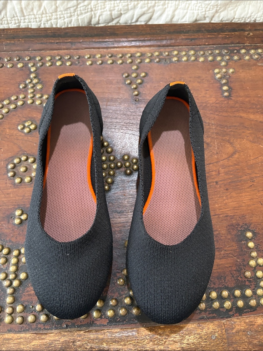 Women’s Black Slip-On Knit Flats - Comfortable Everyday Shoe